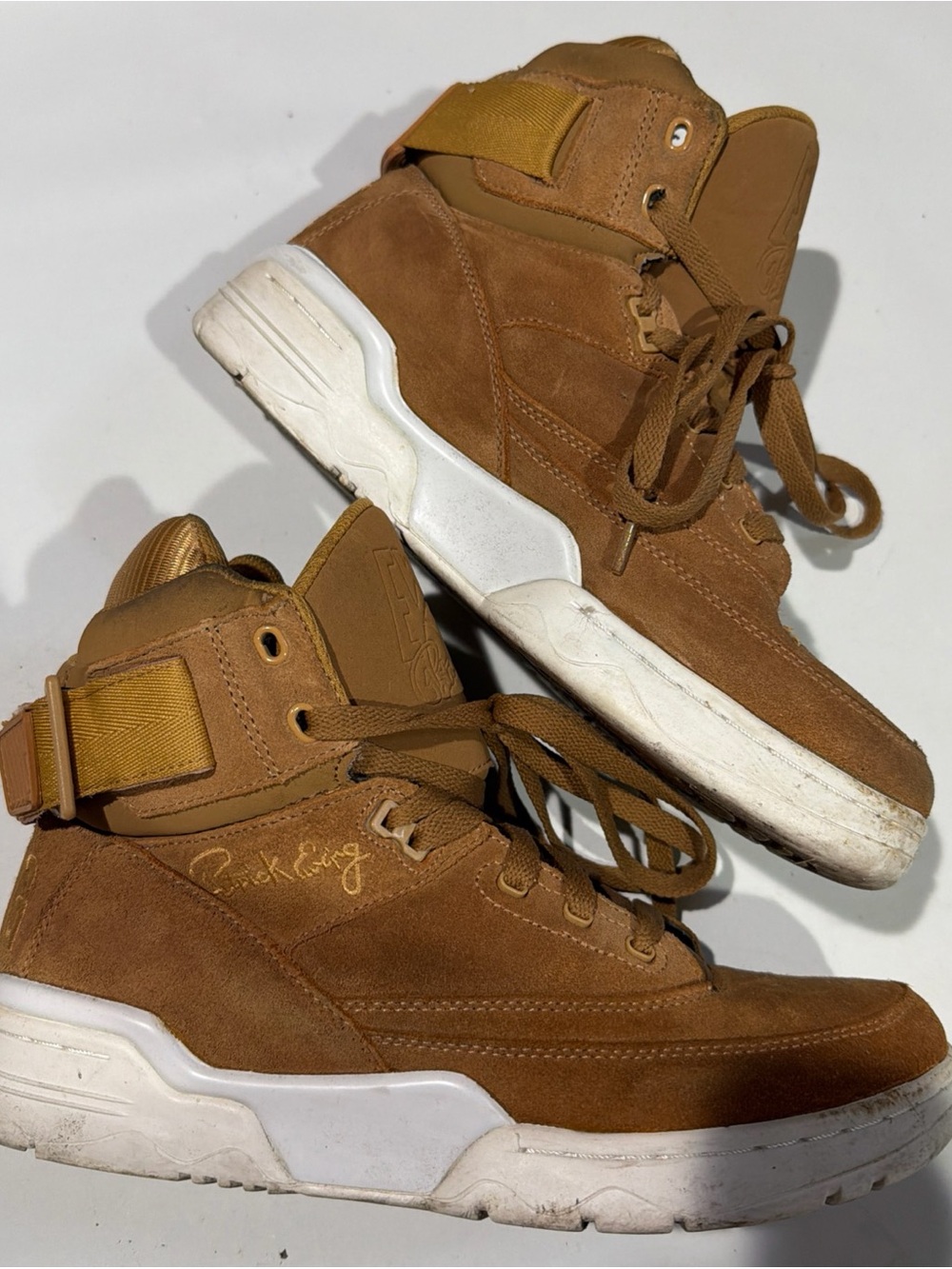 Men's High-Top Suede Sneakers in Brown